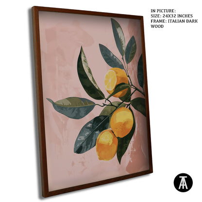 Artwork in Dark Wood Frame
