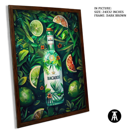 Artwork in Dark Brown Frame