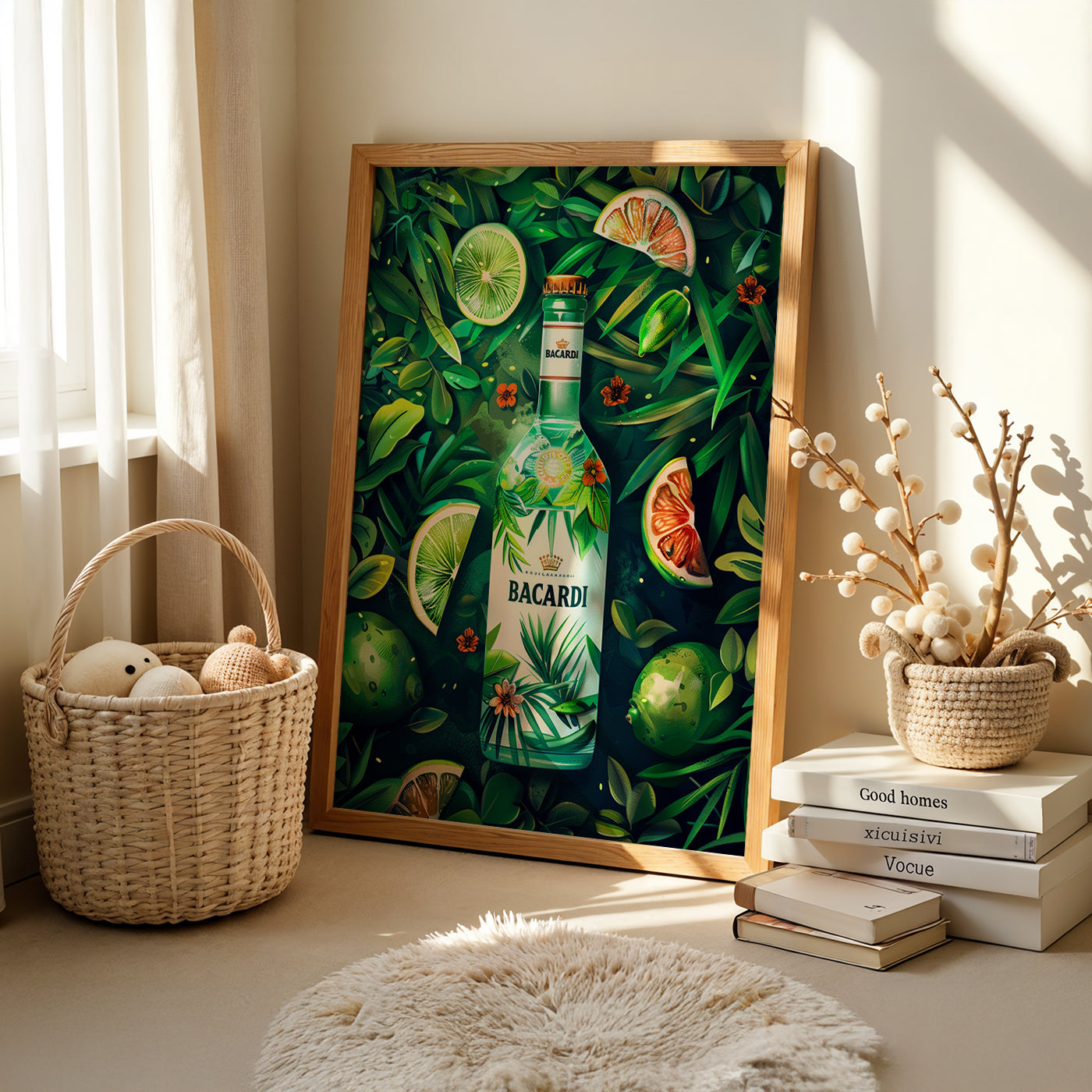 Boho Art Painting in a Lifestyle Setting