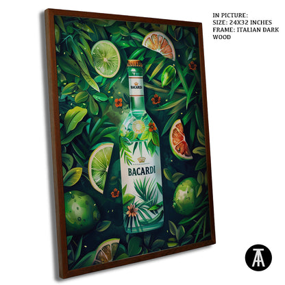 Artwork in Dark Wood Frame