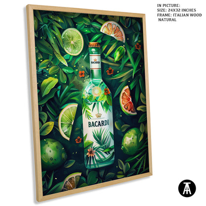 Artwork in Natural Wood Frame
