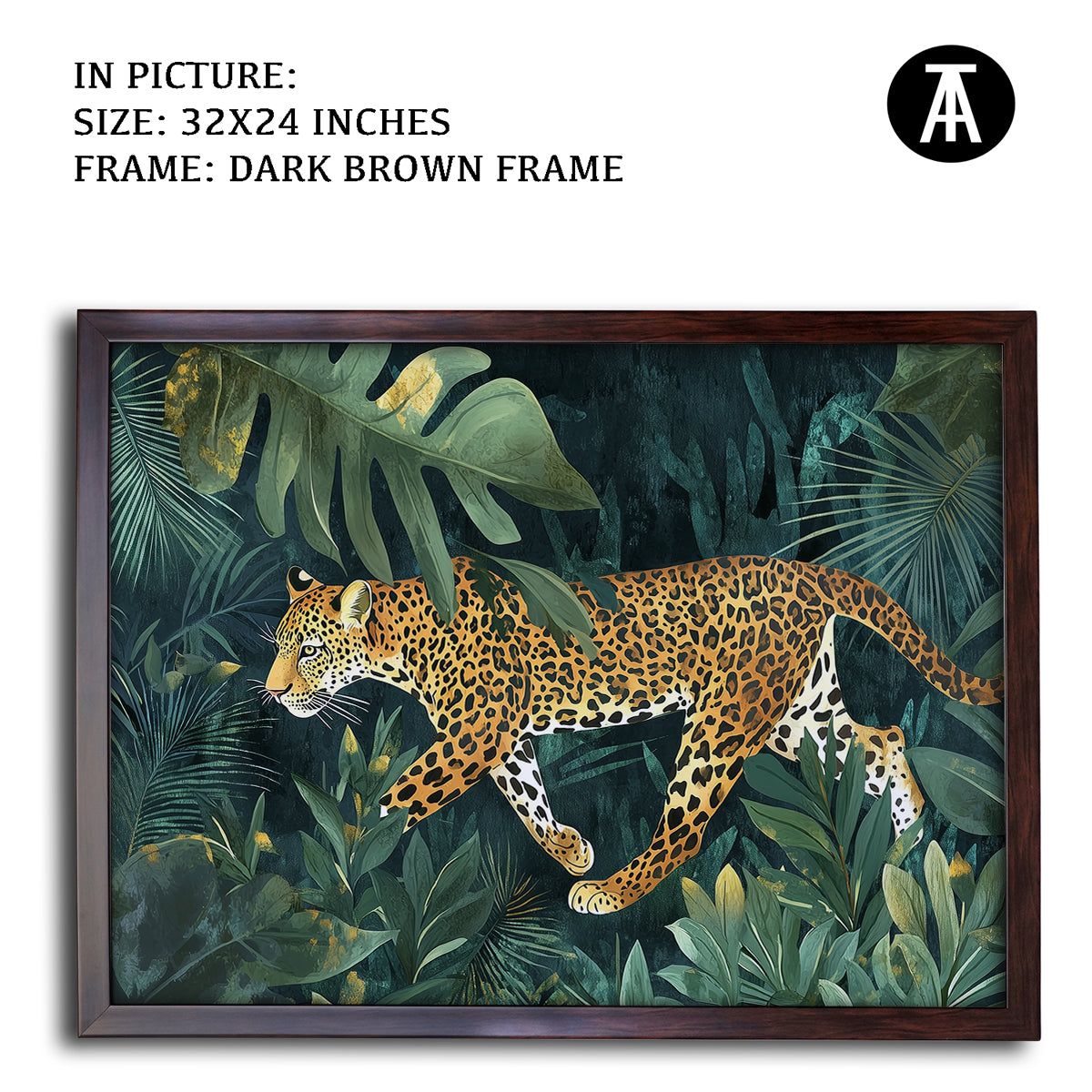 Artwork in Metal Champagne Gold Frame