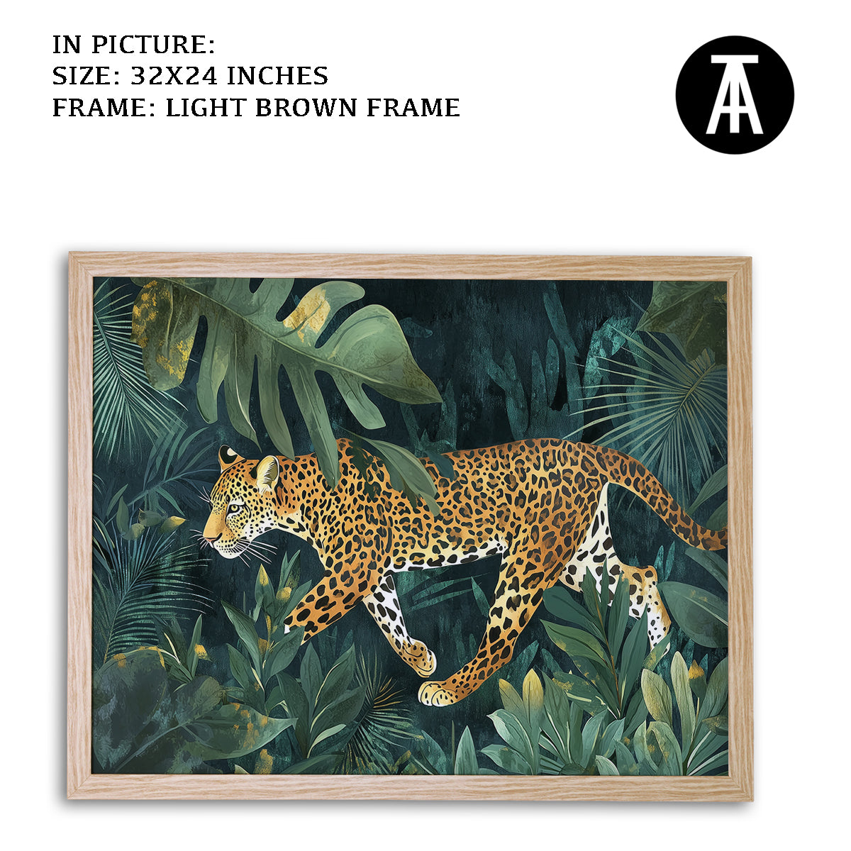 Artwork in Dark Brown Frame