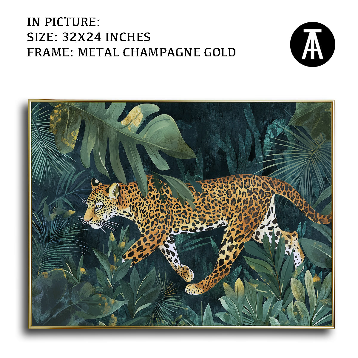 Artwork in Light Brown Frame