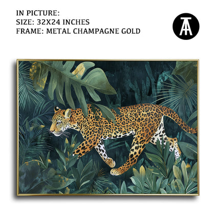 Artwork in Light Brown Frame