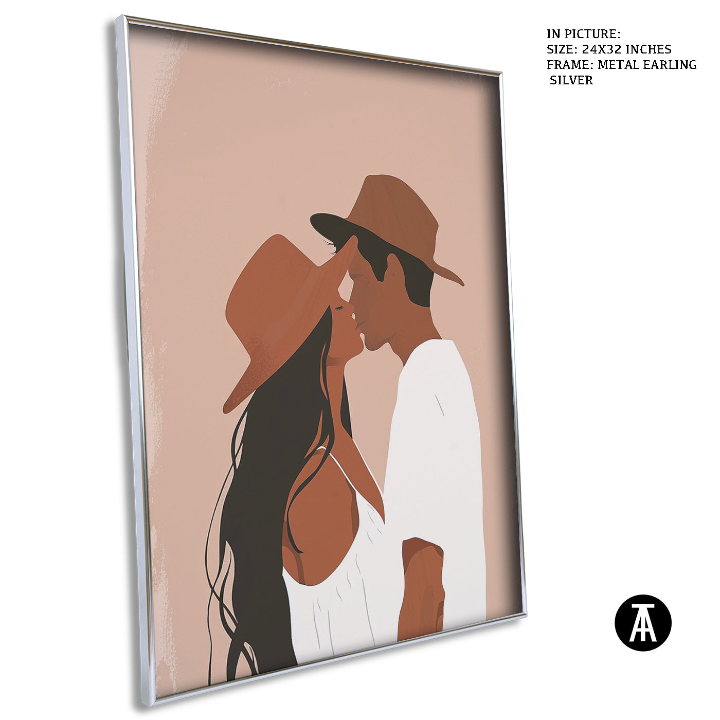 Artwork in Metal Earling Silver Frame