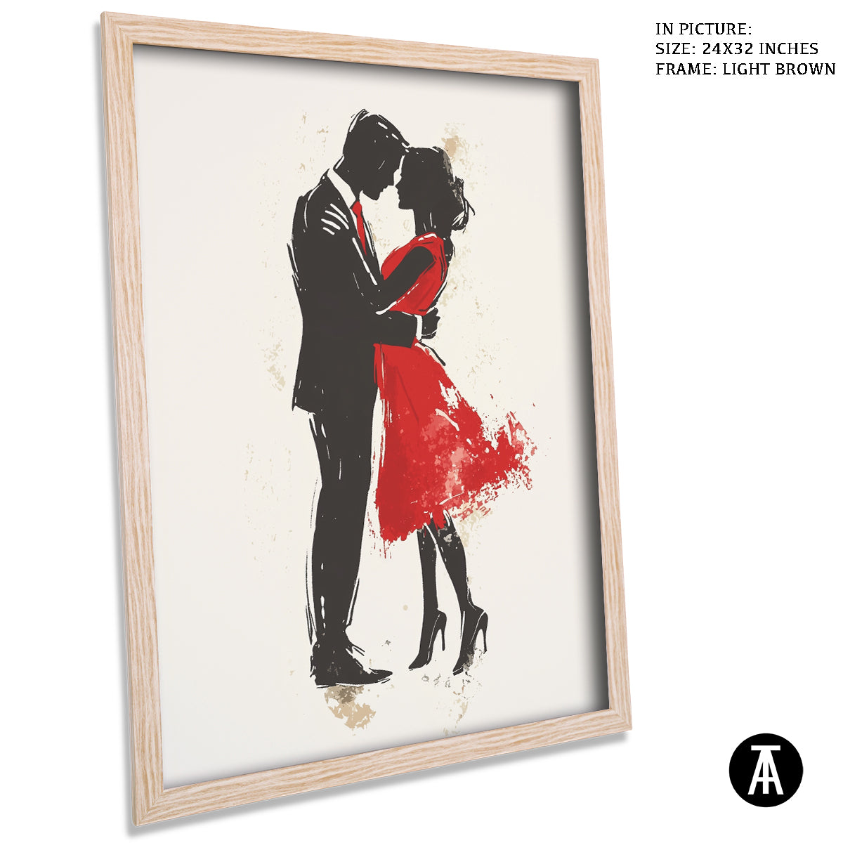 Artwork in Dark Brown Frame