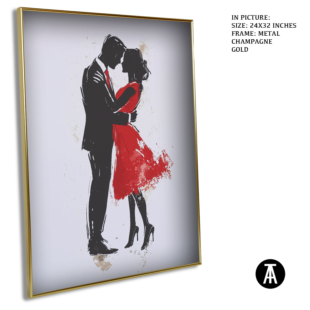 Artwork in Light Brown Frame