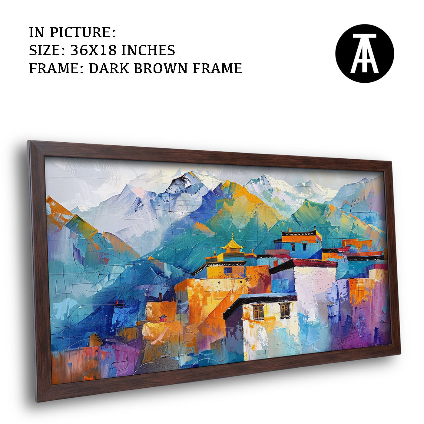 Artwork in Metal Champagne Gold Frame