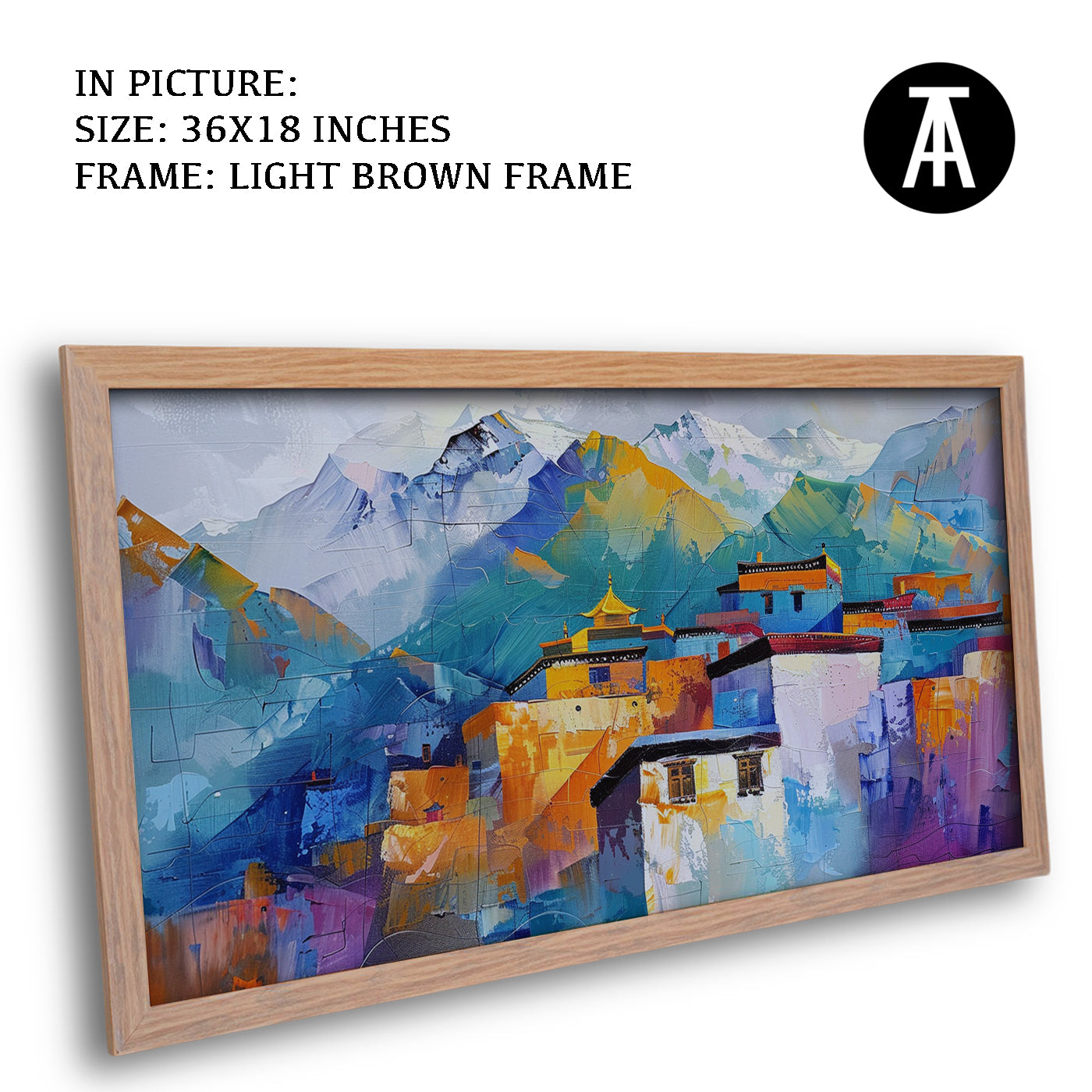 Artwork in Dark Brown Frame