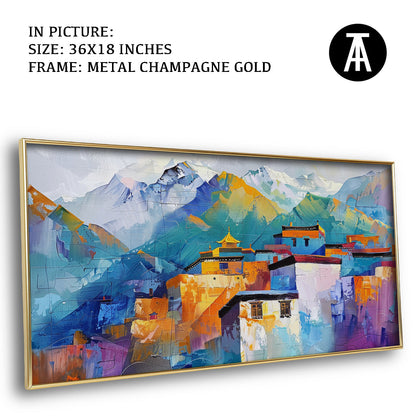Artwork in Light Brown Frame