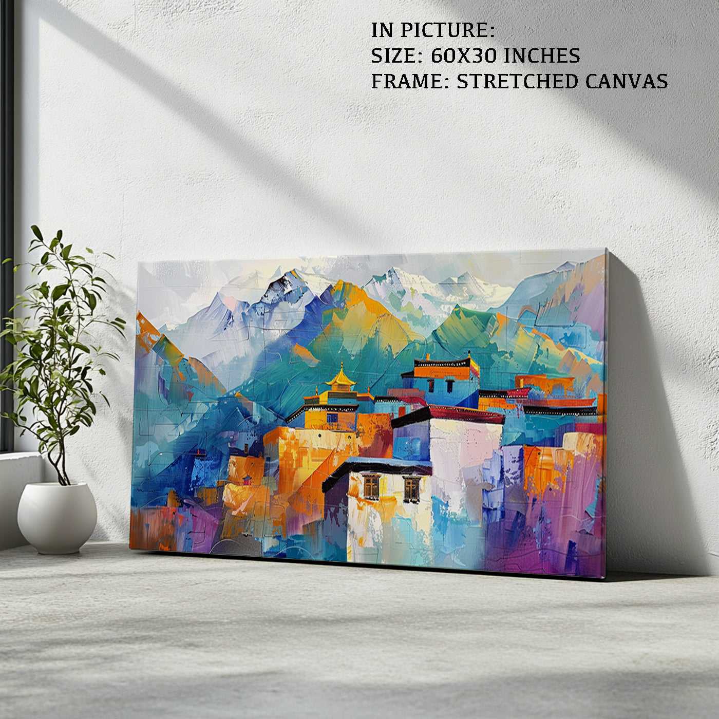 Artwork in Natural Wood Frame