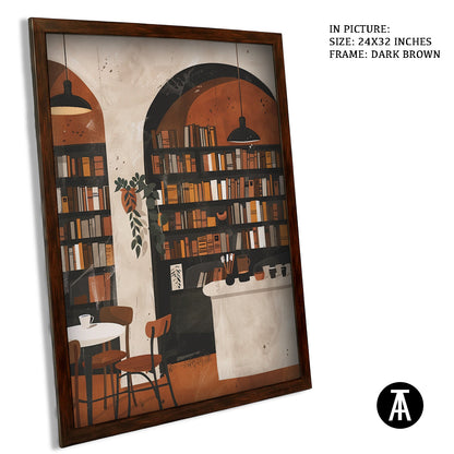 Artwork in Dark Brown Frame