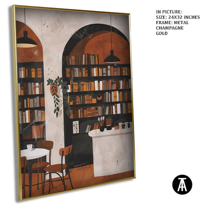 Artwork in Metal Champagne Gold Frame