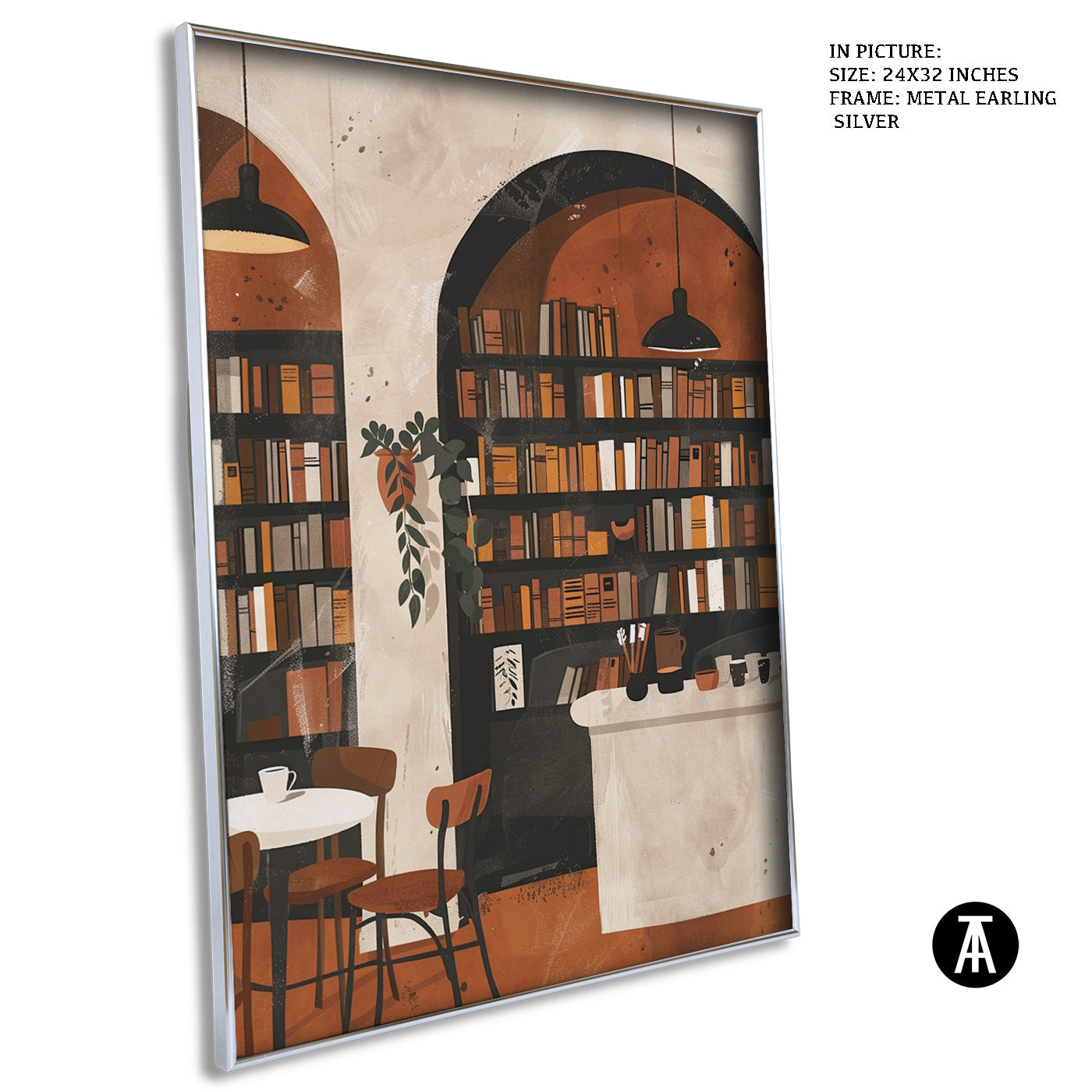 Artwork in Metal Earling Silver Frame