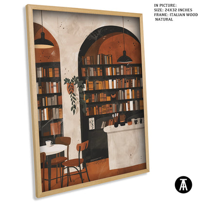 Artwork in Natural Wood Frame