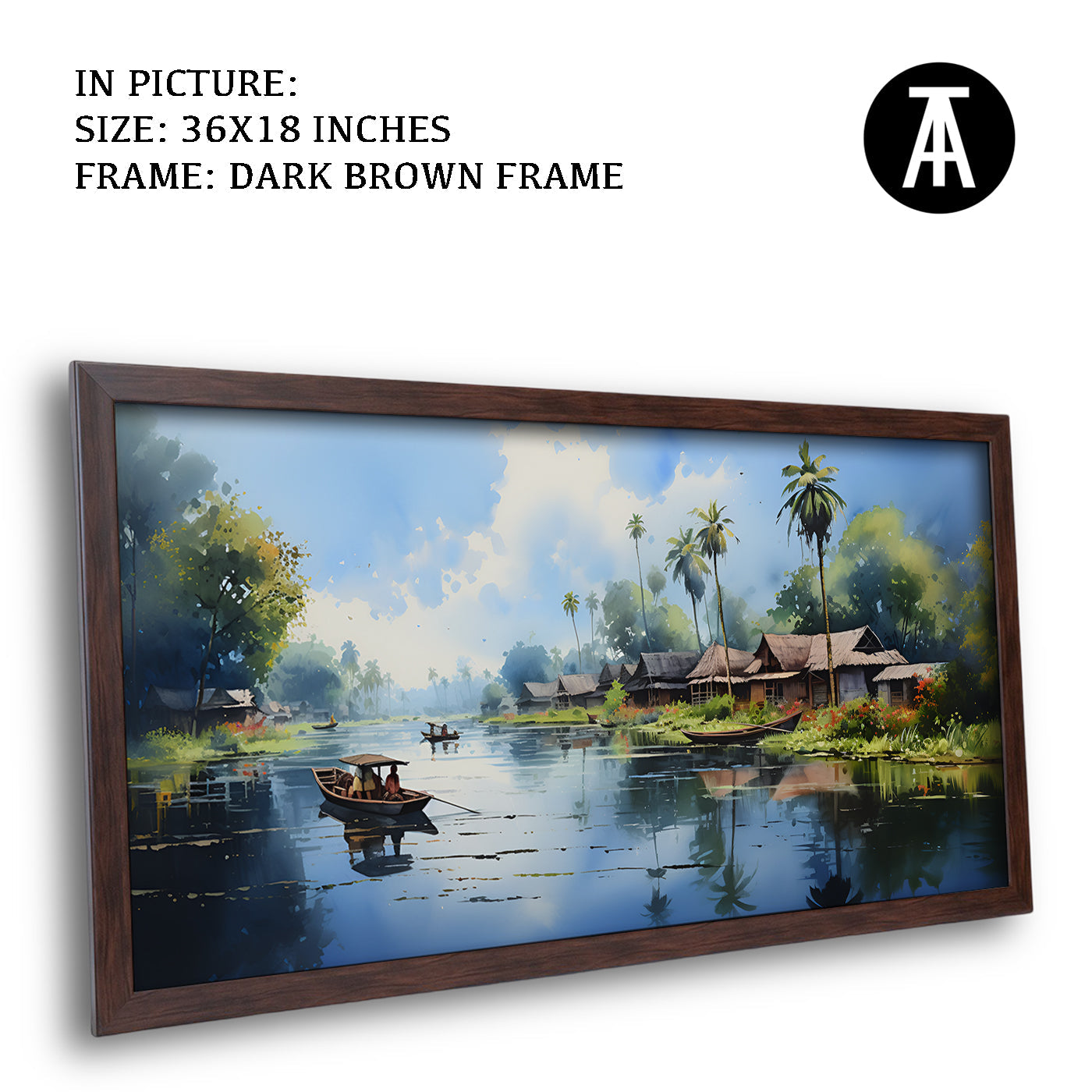 Artwork in Metal Champagne Gold Frame