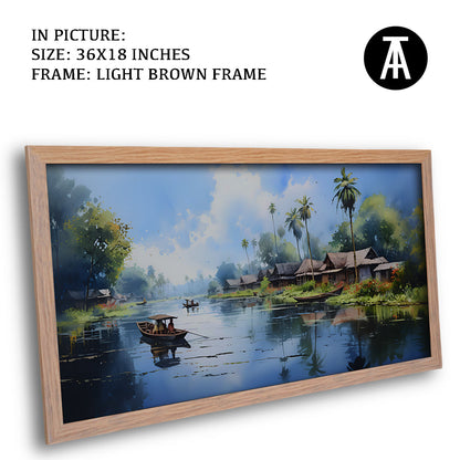 Artwork in Dark Brown Frame