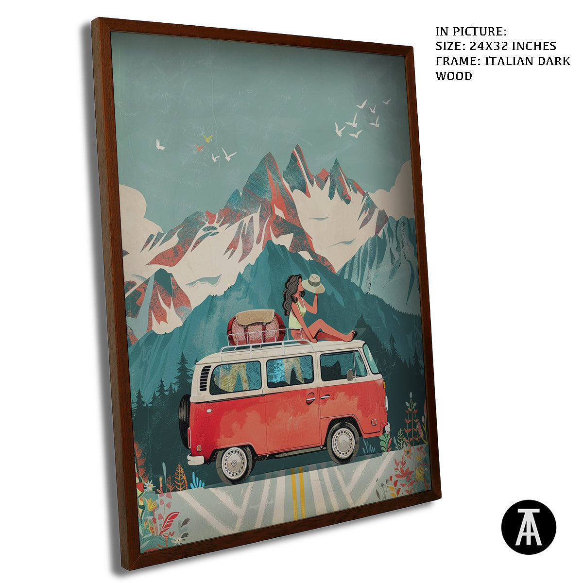 Sample Artwork in Italian Wood Framing Dark
