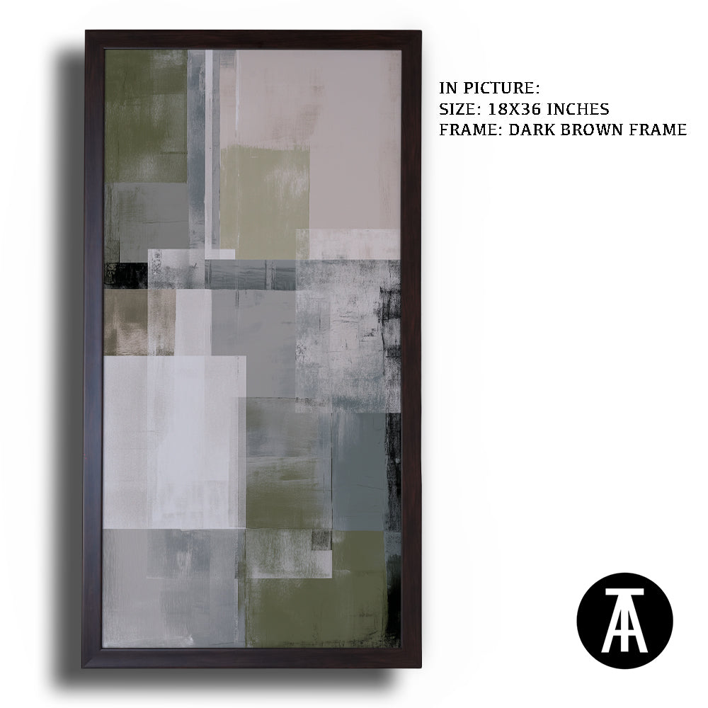 Artwork in Dark Brown Frame