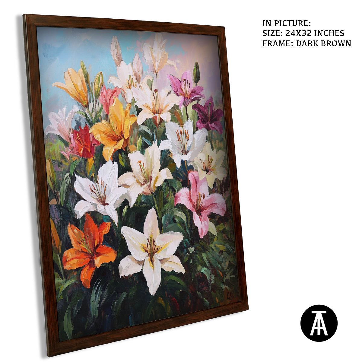 Artwork in Metal Champagne Gold Frame