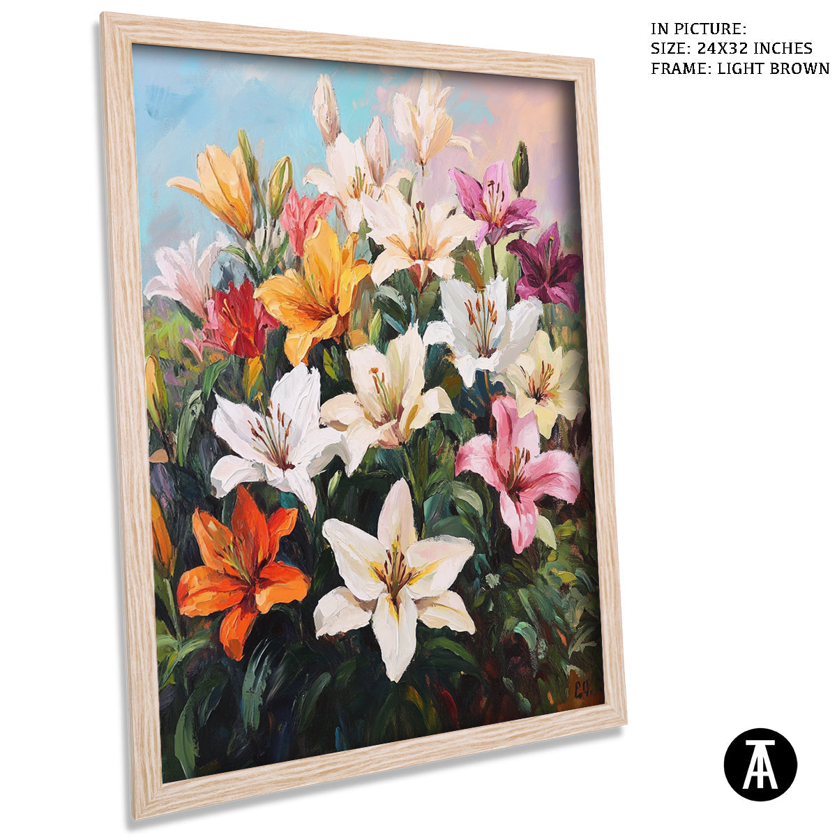 Artwork in Dark Brown Frame