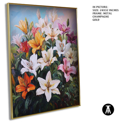 Artwork in Light Brown Frame