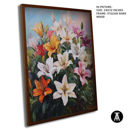 Artwork in Dark Wood Frame