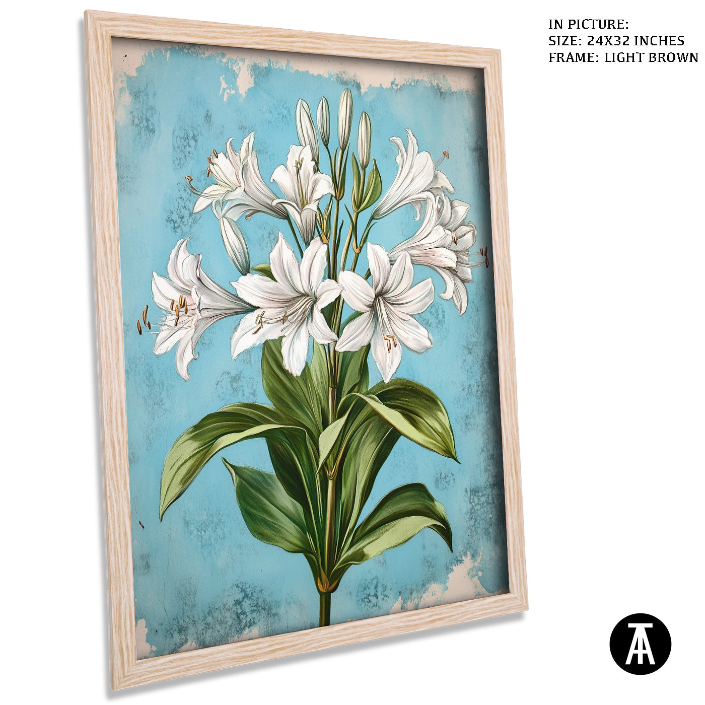 Artwork in Dark Brown Frame