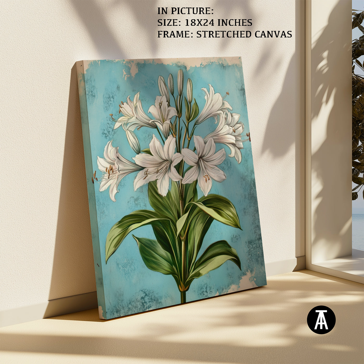 Artwork in Natural Wood Frame