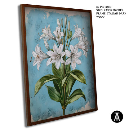 Artwork in Dark Wood Frame