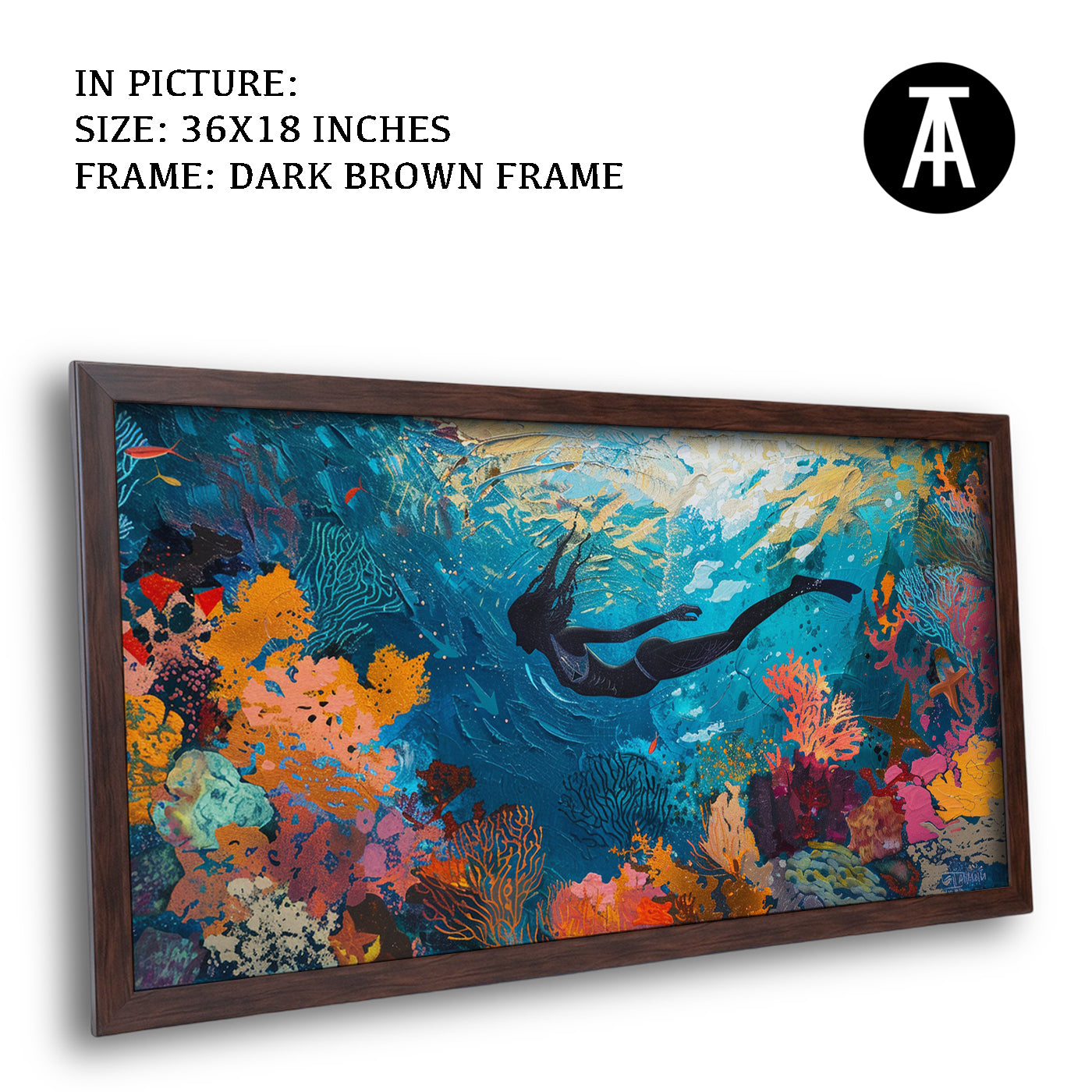 Artwork in Metal Champagne Gold Frame