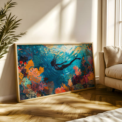 Modern Art Painting in a Lifestyle Setting
