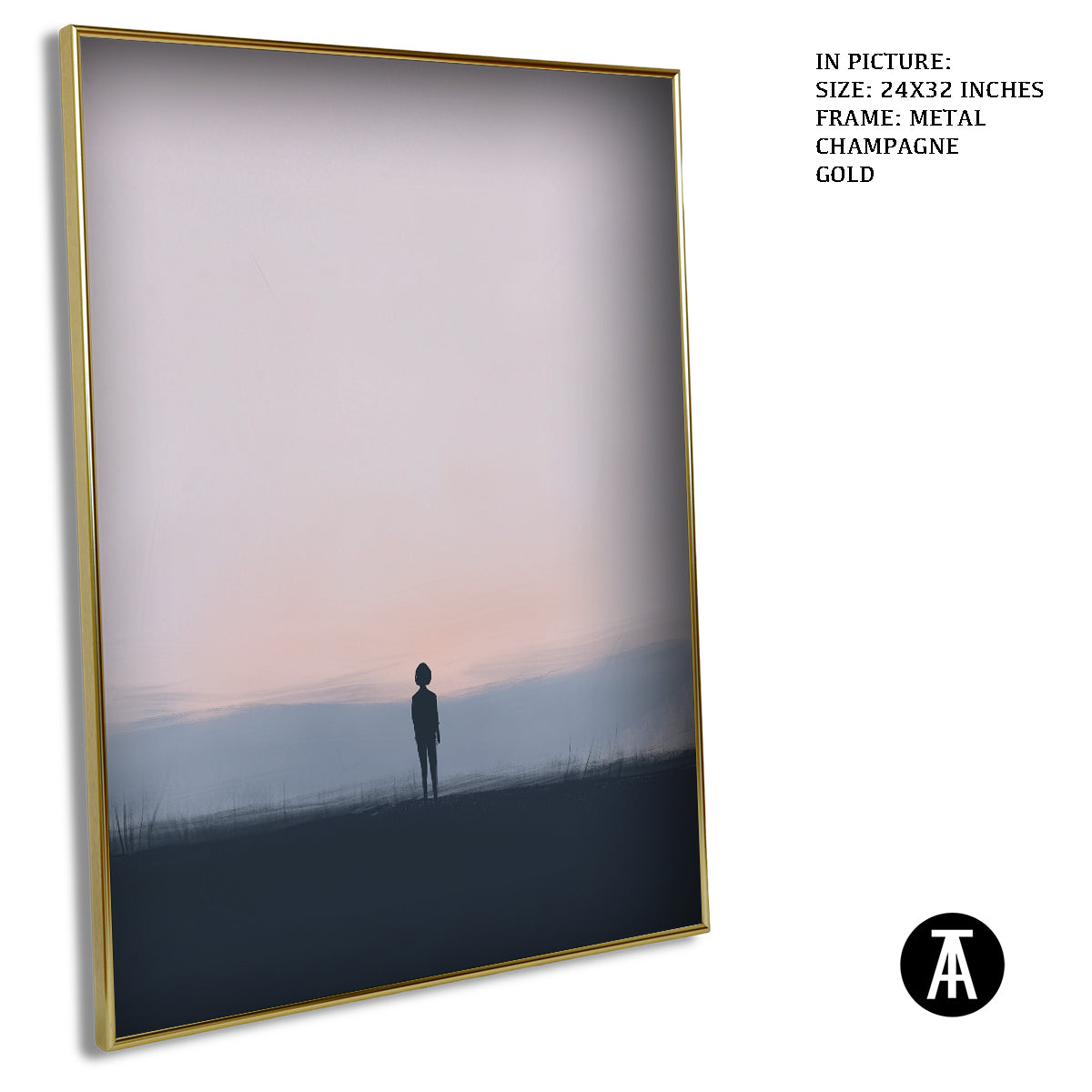 Artwork in Light Brown Frame