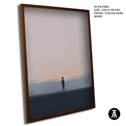 Artwork in Dark Wood Frame