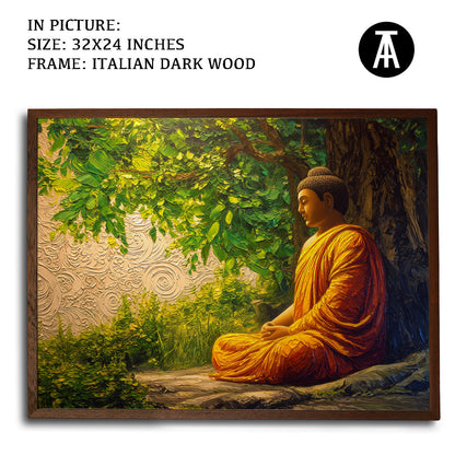 Artwork in Dark Wood Frame