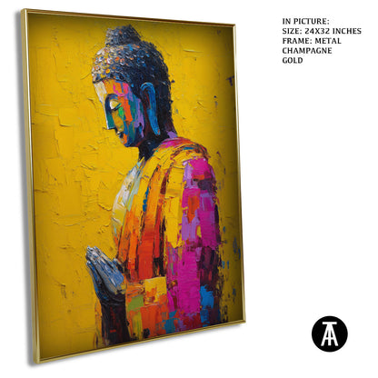 Artwork in Light Brown Frame