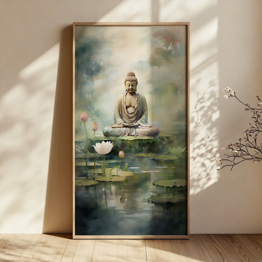Buddha Painting in a Lifestyle Setting