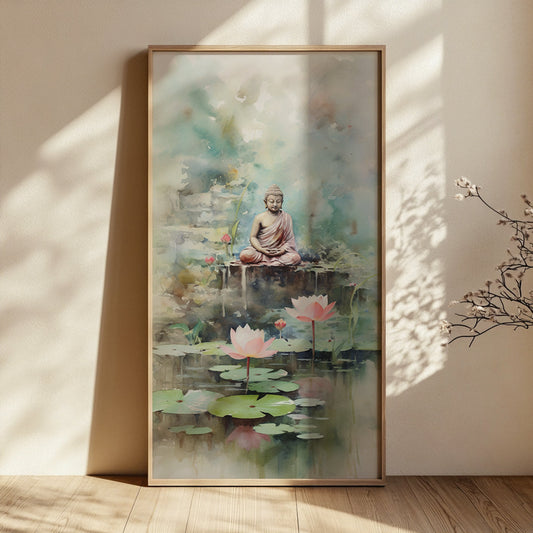 Buddha Painting in a Lifestyle Setting