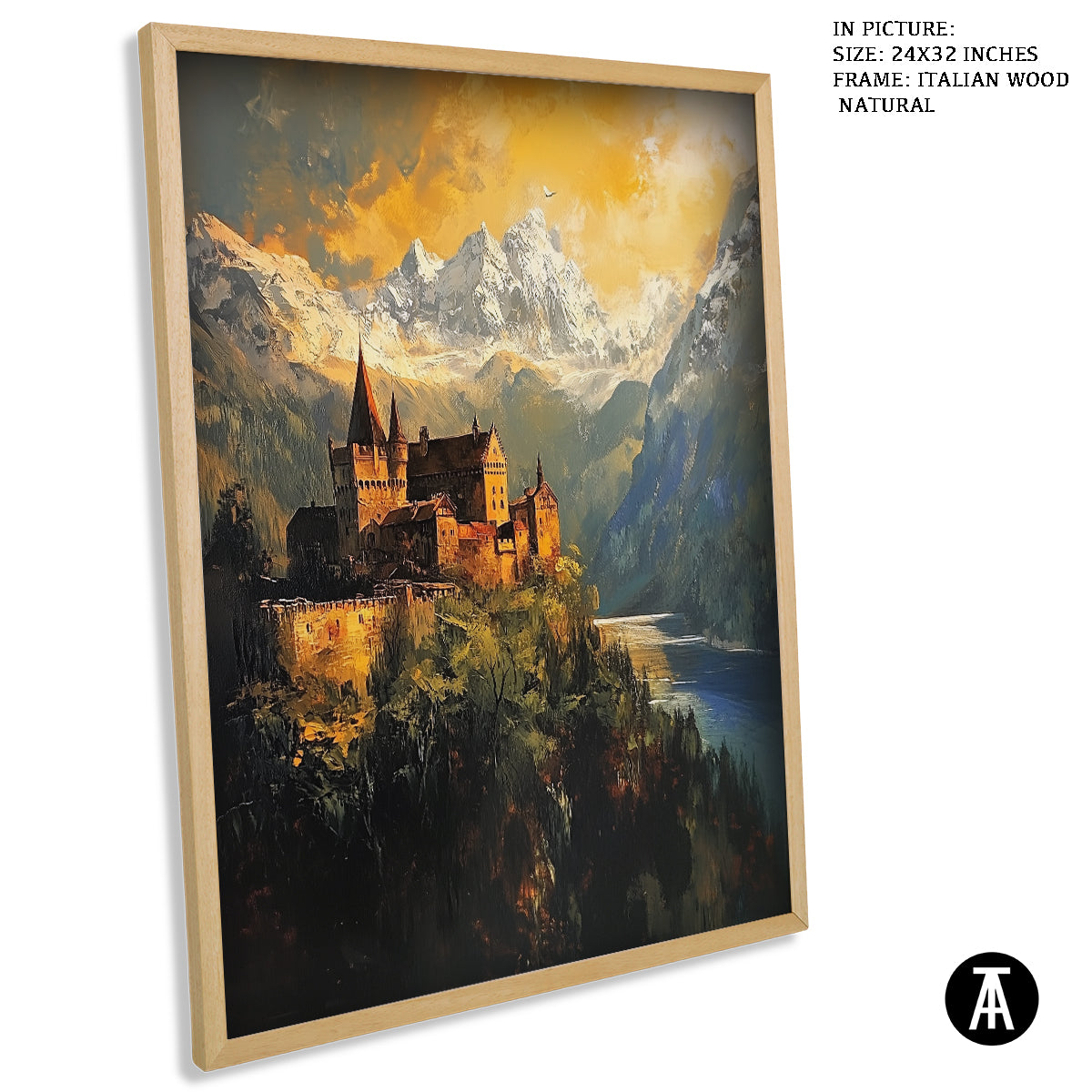 Sample Artwork in Italian Wood Framing Natural
