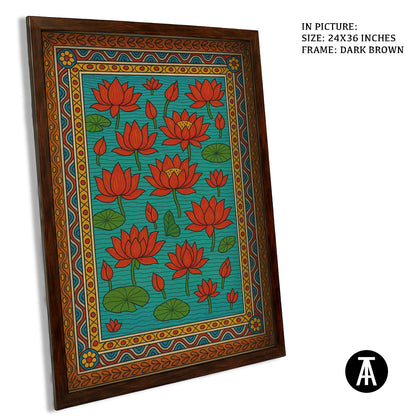 Artwork in Dark Brown Frame