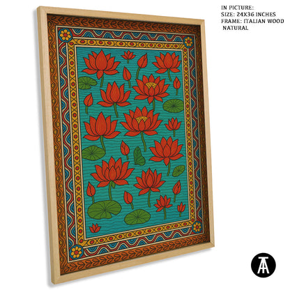 Artwork in Natural Wood Frame