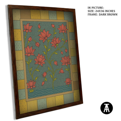 Artwork in Dark Brown Frame