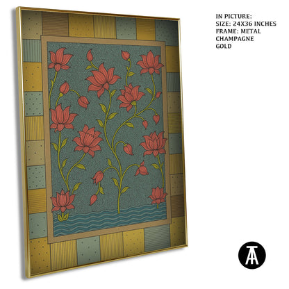 Artwork in Metal Champagne Gold Frame