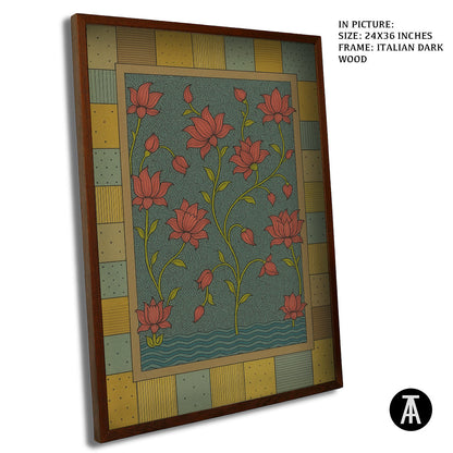 Artwork in Dark Wood Frame