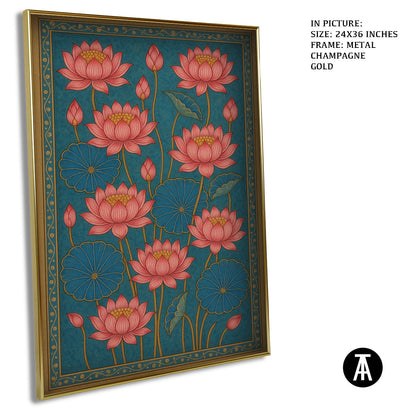 Artwork in Metal Champagne Gold Frame