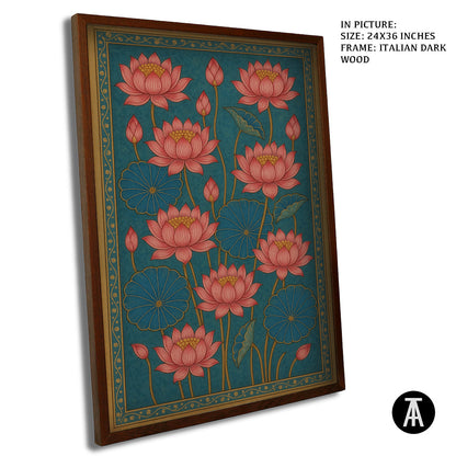 Artwork in Dark Wood Frame