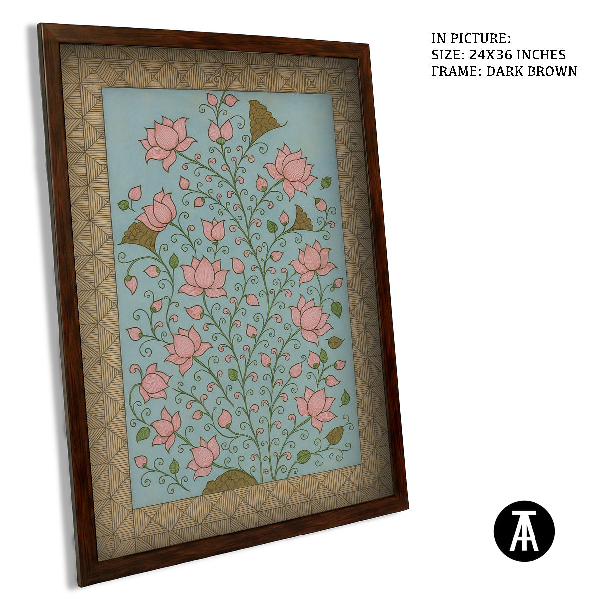 Artwork in Dark Brown Frame