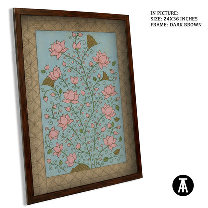 Artwork in Dark Brown Frame