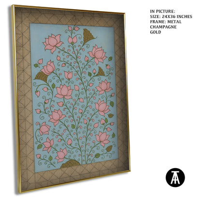Artwork in Metal Champagne Gold Frame